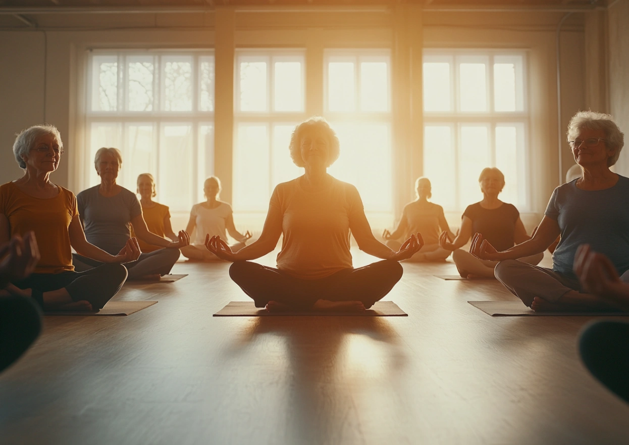 Йога на стільці для літніх людей